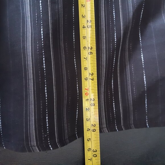 ⚡️BUY 3 for $55⚡️ MEXX SZ M Men's Black & White Striped Button Up Dress Shirt - Picture 10 of 14